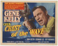 9r082 CREST OF THE WAVE TC '54 great close up of angry Gene Kelly at periscope of submarine!
