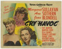 9r087 CRY HAVOC TC '43 war nurses Margaret Sullavan, Ann Sothern & Joan Blondell live dangerously!