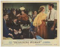9r637 DESIGNING WOMAN LC #3 '57 Gregory Peck thinks Lauren Bacall's artistic friends are nuts!