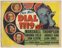 9r102 DIAL 1119 TC '50 sexy Virginia Field, Marshall Thompson, film noir, cool rotary phone art!