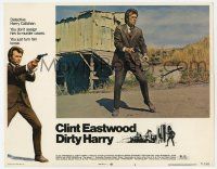 9r645 DIRTY HARRY LC #6 '71 great image of Clint Eastwood with gun at movie climax!