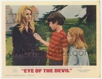 9r667 EYE OF THE DEVIL LC #7 '67 sexy Sharon Tate shows Eye of the Devil necklace to children!