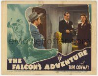 9r668 FALCON'S ADVENTURE LC #2 '46 guy watches Robert Warwick go through Madge Meredith's purse!