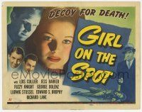 9r143 GIRL ON THE SPOT TC '46 Lois Collier was a decoy for death, film noir musical!