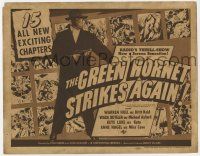 9r155 GREEN HORNET STRIKES AGAIN TC '40 best image of Warren Hull in costume, cool comic strip art!