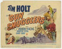 9r157 GUN SMUGGLERS TC '49 art of cowboy Tim Holt on horse & romancing pretty Martha Hyer!