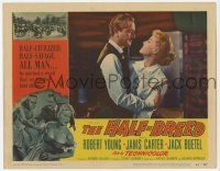 9r709 HALF-BREED LC #3 '52 romantic close up of Robert Young & Janis Carter embracing!