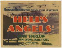 9r164 HELL'S ANGELS TC R37 Howard Hughes' multi-million dollar air spectacle with Jean Harlow!