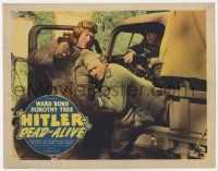 9r728 HITLER-DEAD OR ALIVE LC '42 Ward Bond catches wounded soldier falling from Nazi truck!