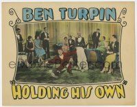 9r730 HOLDING HIS OWN LC '28 cross-eyed Ben Turpin & others at party watch man falling over!