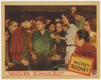 9r737 HOOSIER SCHOOLBOY LC '37 kids gather around young Mickey Rooney about to punch his classmate!