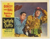 9r772 JUNGLE GENTS LC '54 great close up of wacky Bowery Boys Leo Gorcey & Huntz Hall!
