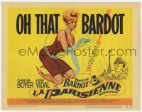 9r203 LA PARISIENNE TC '58 cool images of sexy Brigitte Bardot, Charles Boyer, Henri Vidal!