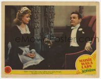 9r792 MAISIE WAS A LADY LC '41 close up of maid Ann Sothern sitting with drunken Lew Ayres!