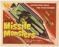 9r253 MISSILE MONSTERS TC '58 aliens bring destruction from the stratosphere, wacky sci-fi!