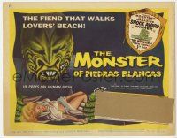 9r256 MONSTER OF PIEDRAS BLANCAS TC '59 artwork of the fiend that walks Lovers' Beach & sexy girl!