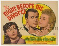 9r276 NIGHT BEFORE THE DIVORCE TC '42 Lynn Bari & Allen love each other but she's too perfect!