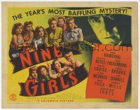 9r279 NINE GIRLS TC '44 Evelyn Keyes & her sorority sisters have MURDER on their minds!