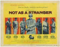 9r282 NOT AS A STRANGER TC '55 doctor Robert Mitchum, Olivia De Havilland, Frank Sinatra!