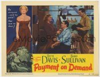 9r846 PAYMENT ON DEMAND LC #6 '51 Bette Davis adjusts Barry Sullivan's neck tie, he strayed & paid!