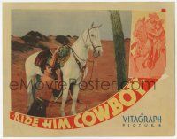 9r881 RIDE HIM, COWBOY LC '32 great image of young John Wayne first meeting Duke the Devil Horse!