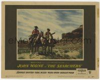9r896 SEARCHERS LC #8 '56 John Ford, John Wayne & Jeffrey Hunter in Monument Valley from one-sheet!