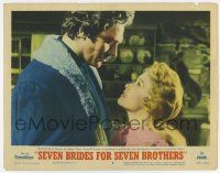 9r897 SEVEN BRIDES FOR SEVEN BROTHERS LC #8 '54 Howard Keel brings Jane Powell to his home!