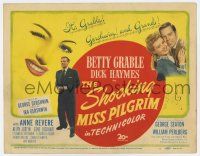 9r380 SHOCKING MISS PILGRIM TC '46 c/u of Betty Grable & Dick Haymes, George & Ira Gershwin