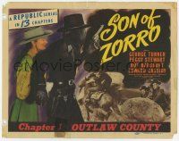 9r407 SON OF ZORRO signed chapter 1 TC '47 by Peggy Stewart, Republic adventure serial!
