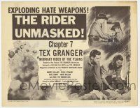 9r448 TEX GRANGER chapter 7 TC '47 Columbia serial, The Rider Unmasked, exploding hate weapons!
