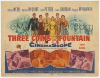 9r468 THREE COINS IN THE FOUNTAIN TC '54 Clifton Webb, Dorothy McGuire, Jean Peters, Louis Jourdan