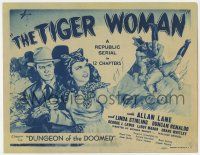9r477 TIGER WOMAN chapter 6 TC '44 Allan Lane, Republic adventure serial, Dungeon of the Doomed!