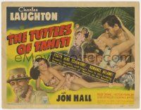 9r503 TUTTLES OF TAHITI TC '42 Charles Laughton, Jon Hall, South Seas adventure, romance aflame!