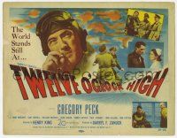 9r504 TWELVE O'CLOCK HIGH TC '50 cool image of smoking World War II pilot Gregory Peck!