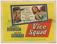 9r521 VICE SQUAD TC '53 Edward G. Robinson, sexy Paulette Goddard, film noir!