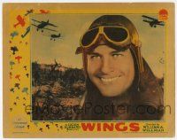 9r984 WINGS LC '27 William Wellman Best Picture winner, incredible c/u of pilot Richard Arlen!