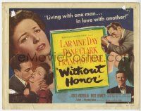 9r534 WITHOUT HONOR TC '49 pretty Laraine Day lives with Dane Clark but she loves Franchot Tone!