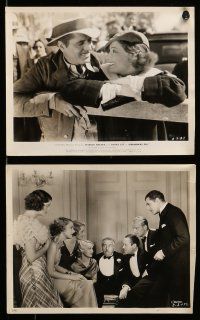 9s435 BROADWAY BILL 7 8x10 stills '34 Frank Capra, Warner Baxter, pretty Myrna Loy, gambling!