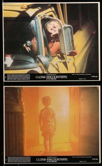 9s073 CLOSE ENCOUNTERS OF THE THIRD KIND 7 8x10 mini LCs '77 Dreyfuss & Truffaut relaxing on set