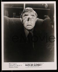9s849 GLEN OR GLENDA 3 8x10 stills R94 Ed Wood's classic, close-up of Bela Lugosi, Dolores Fuller!