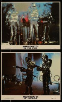 9s117 MISSION GALACTICA: THE CYLON ATTACK 4 8x10 mini LCs '78 really cool sci-fi images!