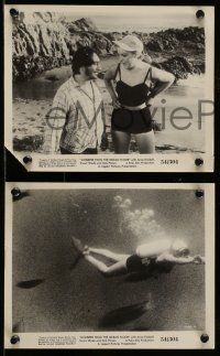 9s879 MONSTER FROM THE OCEAN FLOOR 3 8x10 stills '54 Anne Kimbell on beach, underwater images
