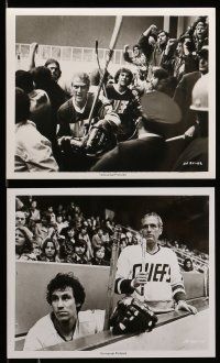 9s343 SLAP SHOT 9 8x10 stills '77 ice hockey, great images of Paul Newman & cast, two candid!