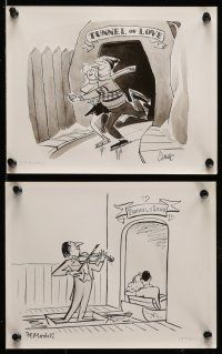9s419 TUNNEL OF LOVE 8 8x10 stills '58 Doris Day & Richard Widmark, some art by Charles Addams!
