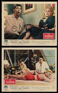 9s095 ARTISTS & MODELS 5 color English FOH LCs '55 Martin & Lewis, MacLaine, Gabor, Malone, Ekberg
