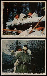 9s093 WHERE EAGLES DARE 6 color English FOH LCs '68 Richard Burton, Mary Ure, WWII!