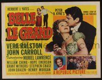 9t033 BELLE LE GRAND style A 1/2sh '51 art of sexy Vera Ralston who is a lady gambler by choice!