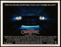9t067 CHRISTINE 1/2sh '83 Stephen King, directed by John Carpenter, creepy car image!