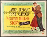 9t135 GLENN MILLER STORY style A 1/2sh '54 James Stewart in title role, June Allyson!
