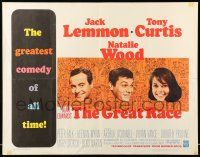 9t141 GREAT RACE 1/2sh '65 Blake Edwards, headshots of Tony Curtis, Jack Lemmon & Natalie Wood!